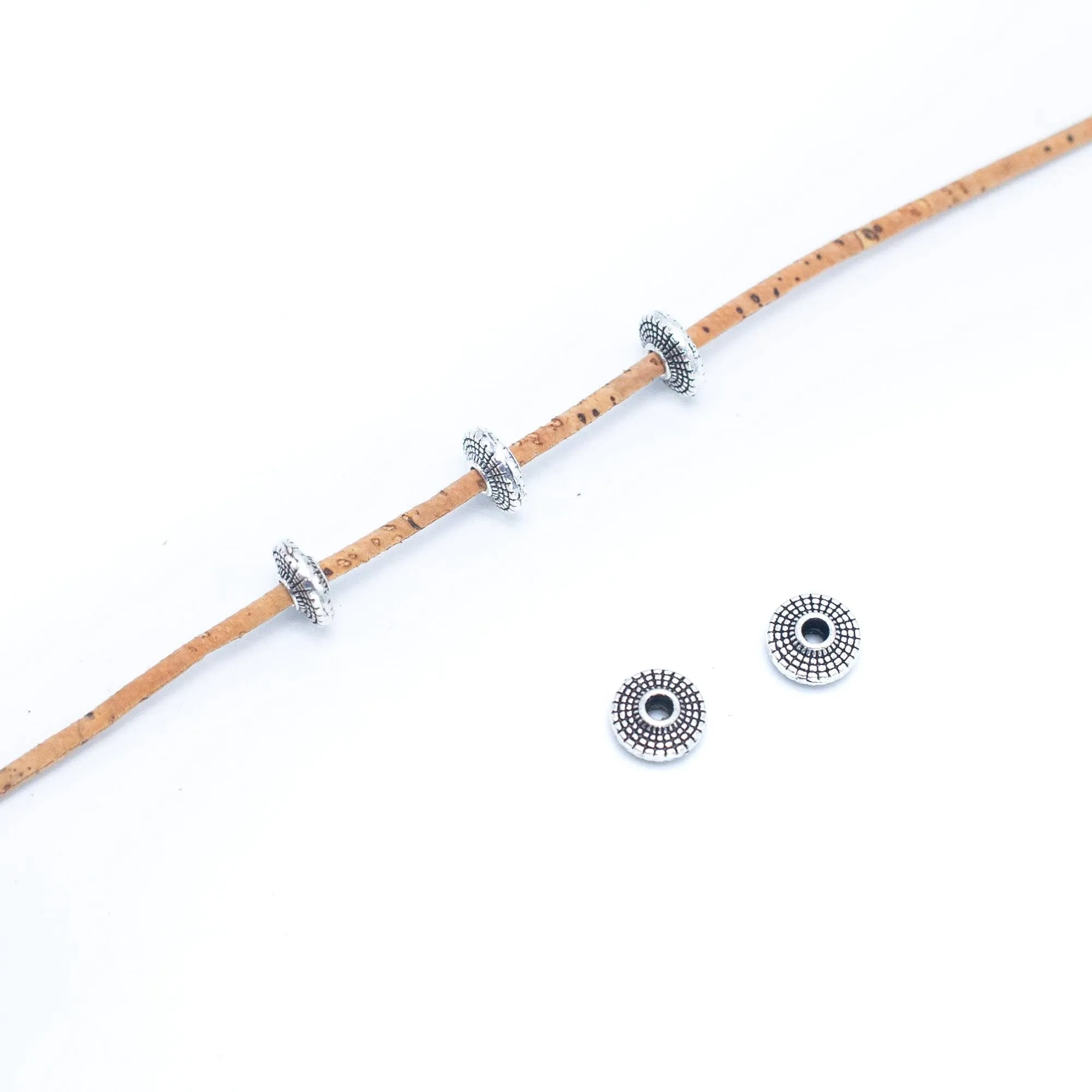 20 Pcs for 2mm round leather Antique Silver jewelry supplies jewelry finding D-5-3-180