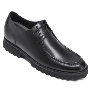 8 CM / 3.15 Inches CMR CHAMARIPA Elevator Dress Shoes - Premium Handcrafted Black Leather Men's Shoes