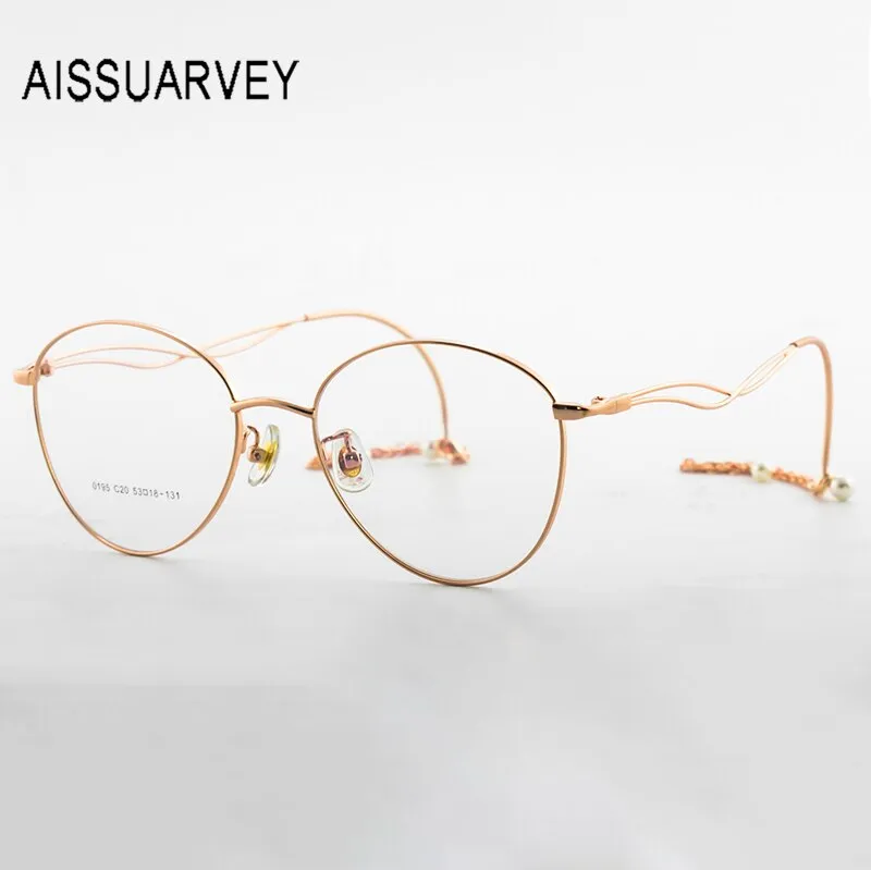 Aissuarvey Alloy Full Rim Round Cat Eye Frame Eyeglasses 0195