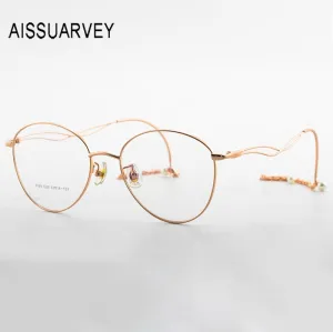 Aissuarvey Alloy Full Rim Round Cat Eye Frame Eyeglasses 0195