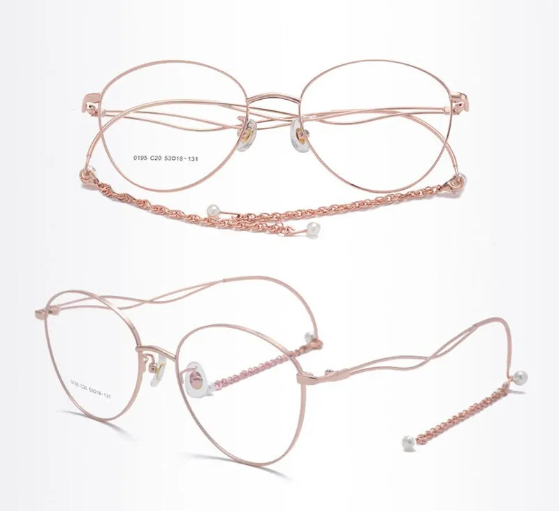 Aissuarvey Alloy Full Rim Round Cat Eye Frame Eyeglasses 0195