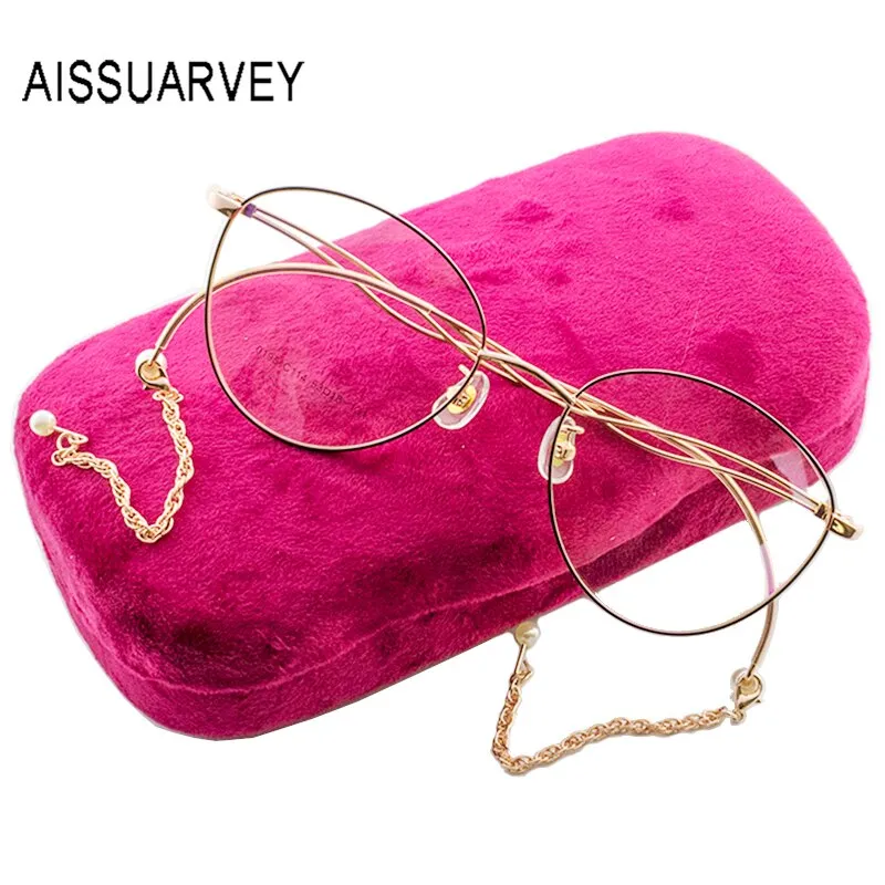 Aissuarvey Alloy Full Rim Round Cat Eye Frame Eyeglasses 0195