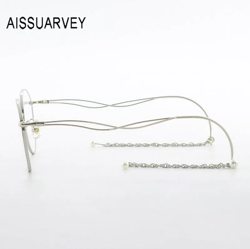 Aissuarvey Alloy Full Rim Round Cat Eye Frame Eyeglasses 0195