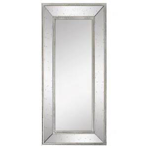 Antique mirror framed wall mirror