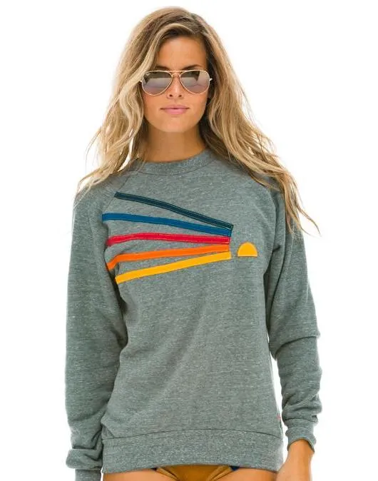 Heather Grey Daydream Crew Sweatshirt by Aviator Nation