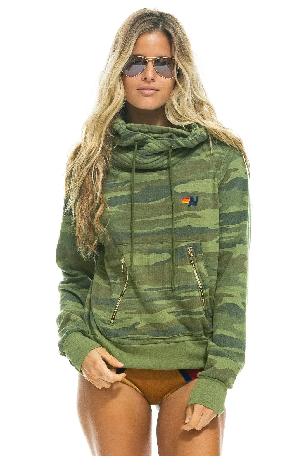 Ninja Pullover Hoodie by Aviator Nation in Camouflage Pattern