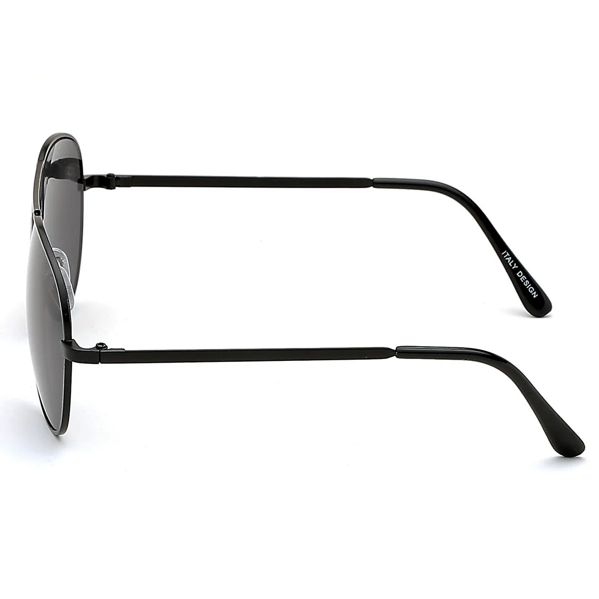 Aviator Sunglasses Classic - Non-Polarized - Black Frame - Grey