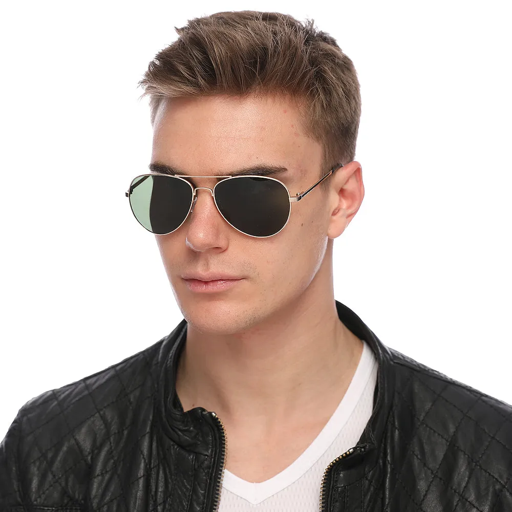 Aviator Sunglasses Classic - Non-Polarized - Black Frame - Grey