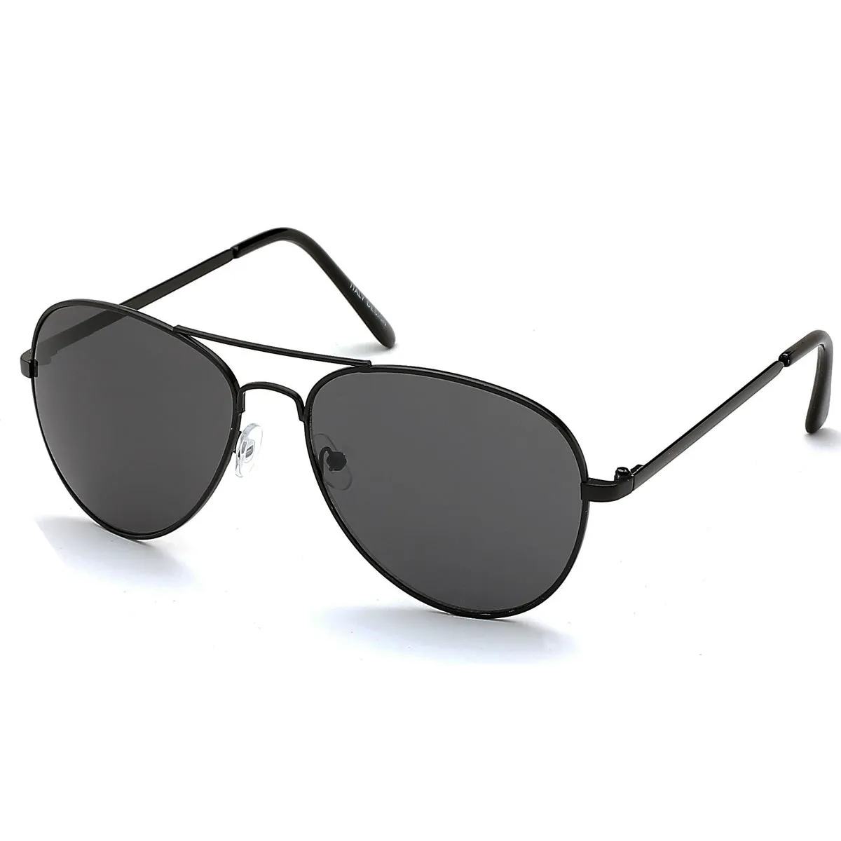 Aviator Sunglasses Classic - Non-Polarized - Black Frame - Grey