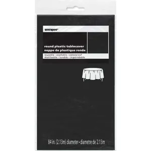 Black Plastic Round Tablecover