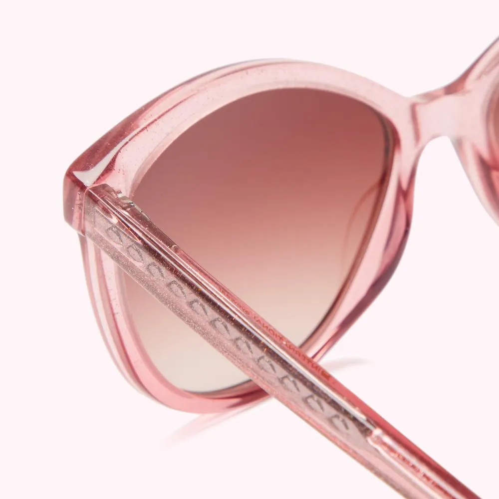 BLUSH GLITTER SUNGLASSES
