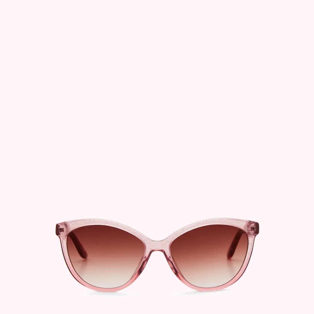 BLUSH GLITTER SUNGLASSES