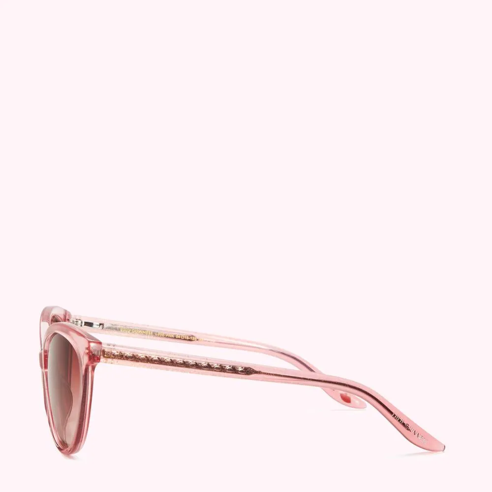 BLUSH GLITTER SUNGLASSES