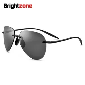 Brightzone Men's Sunglasses Rimless Round Titanium Th0032