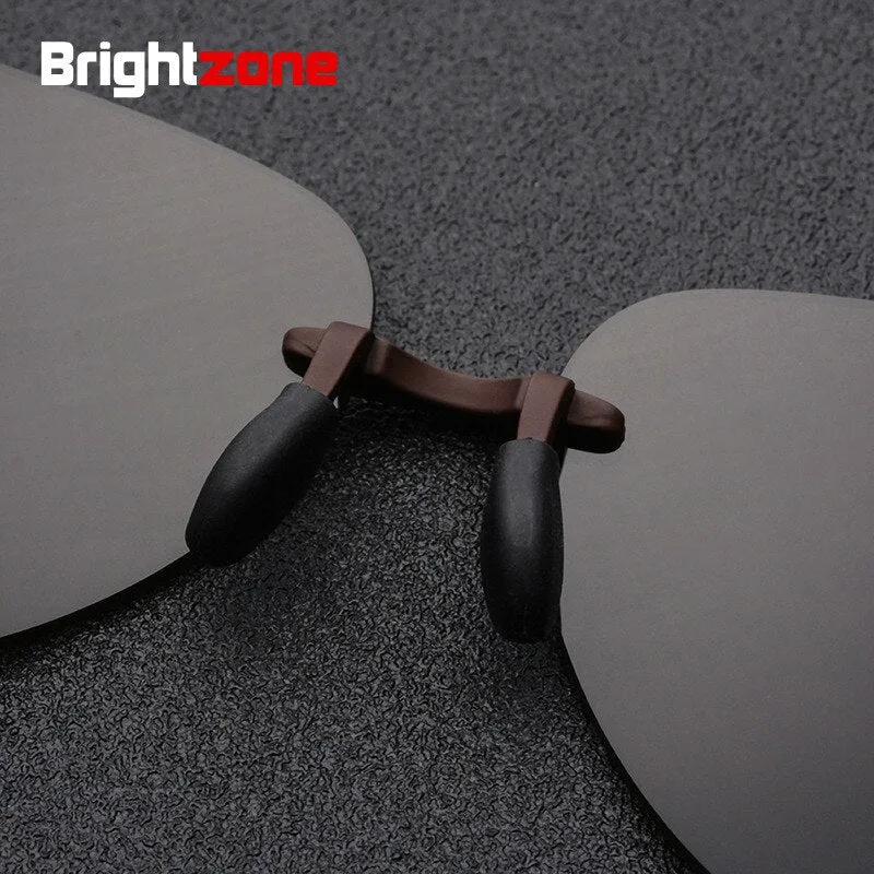 Brightzone Men's Sunglasses Rimless Round Titanium Th0032