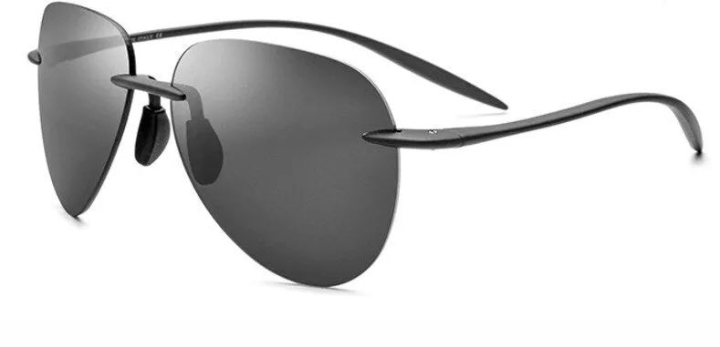 Brightzone Men's Sunglasses Rimless Round Titanium Th0032