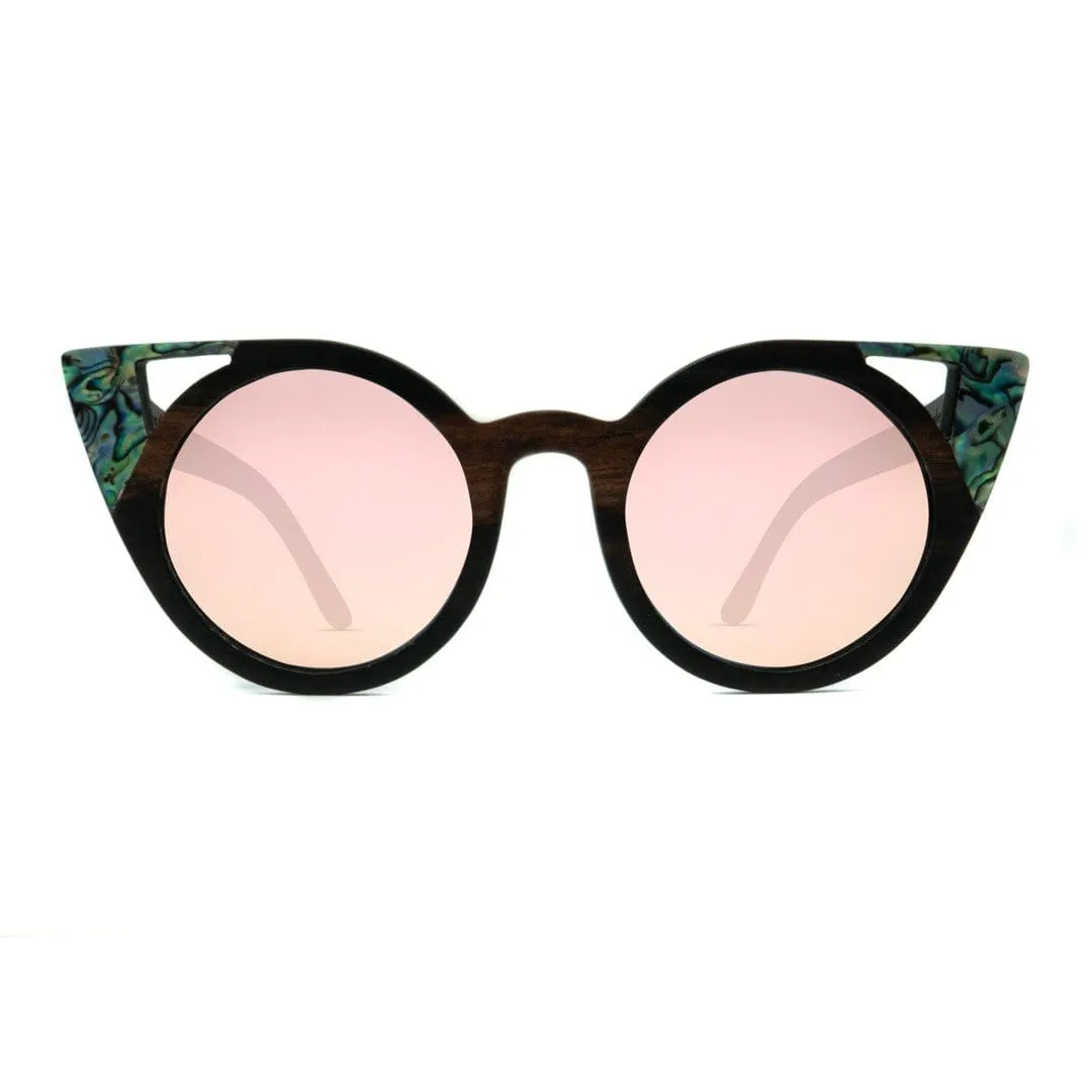 Cateye Abalone - Wood Sunglasses