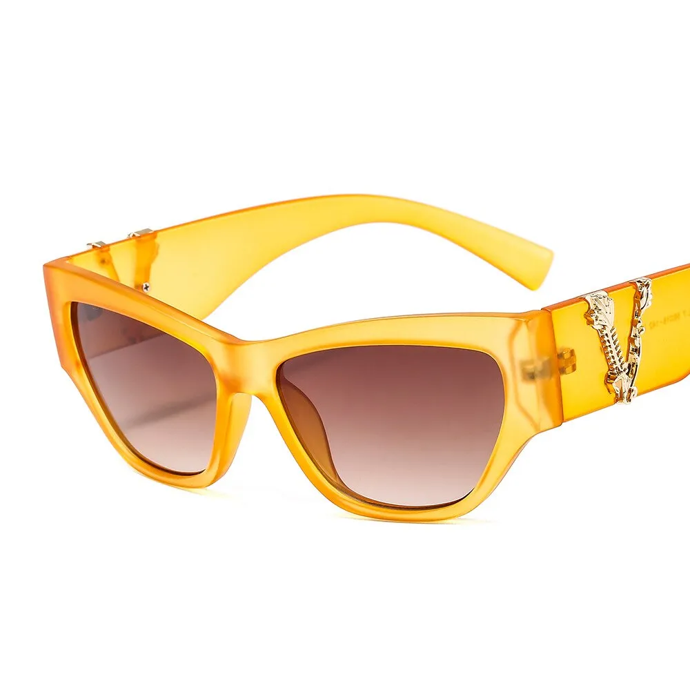 CCspace Women's Full Rim Cat Eye Resin Frame Sunglasses 46538