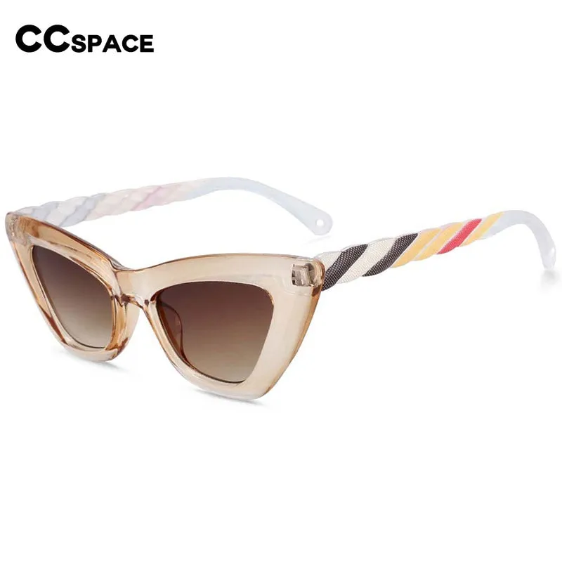 CCspace Women's Full Rim Cat Eye Resin Frame Sunglasses 54226