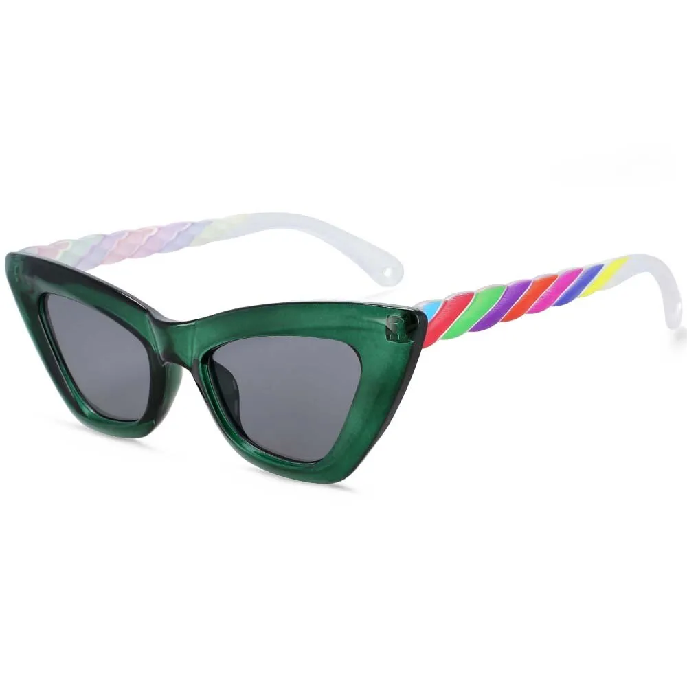 CCspace Women's Full Rim Cat Eye Resin Frame Sunglasses 54226