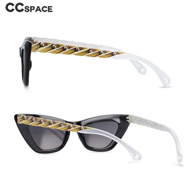 CCspace Women's Full Rim Cat Eye Resin Frame Sunglasses 54226