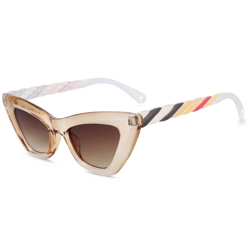 CCspace Women's Full Rim Cat Eye Resin Frame Sunglasses 54226