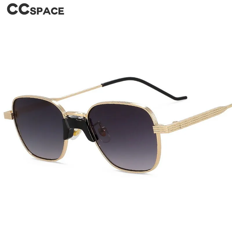 CCspace Women's Full Rim Square Alloy UV400 Sunglasses 56003