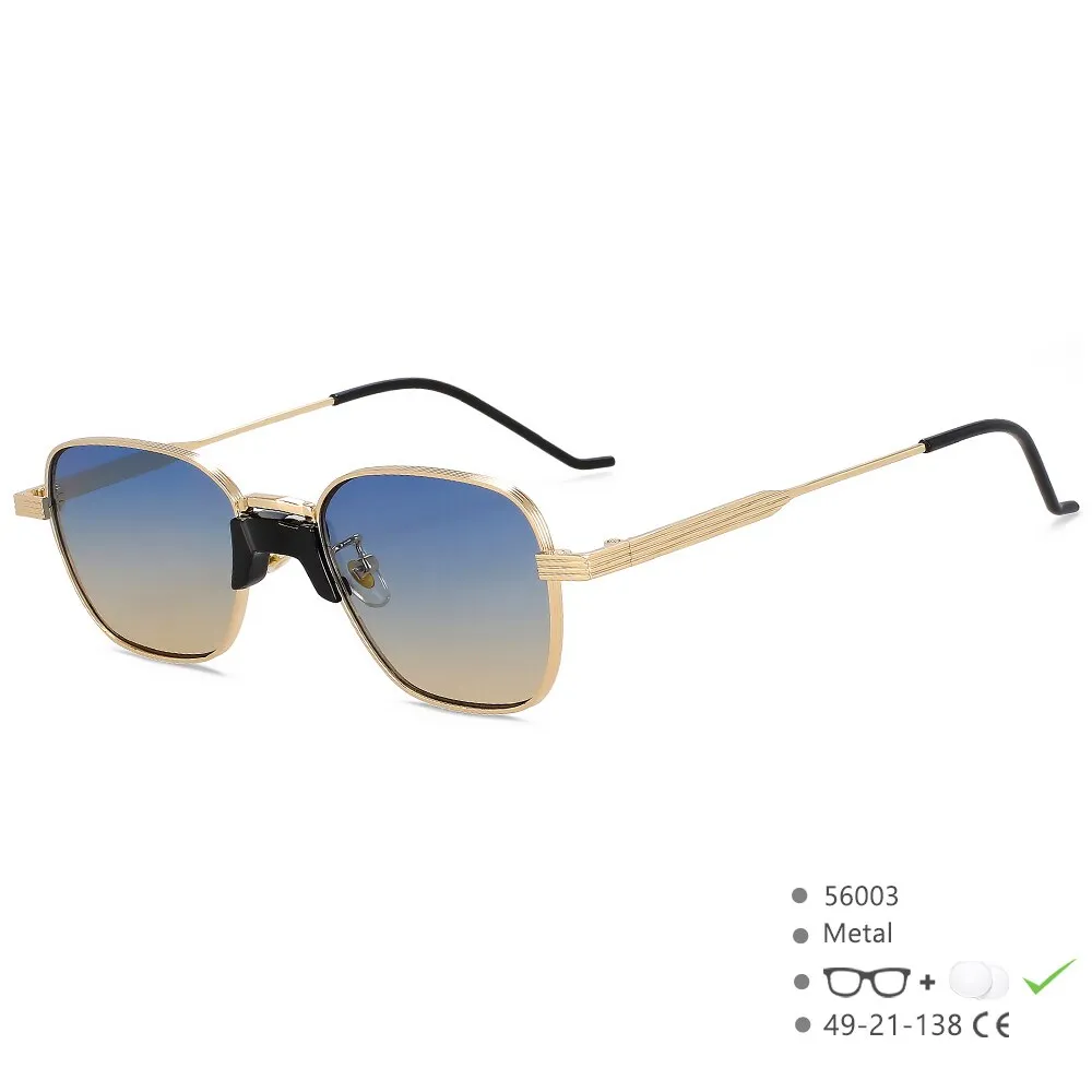 CCspace Women's Full Rim Square Alloy UV400 Sunglasses 56003