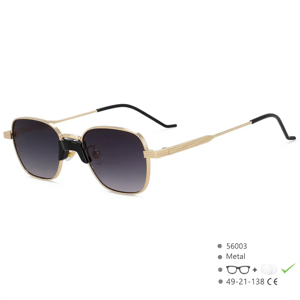 CCspace Women's Full Rim Square Alloy UV400 Sunglasses 56003