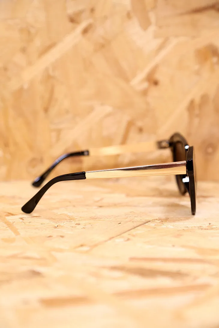 Chunky Black Cat Eye Sunglasses