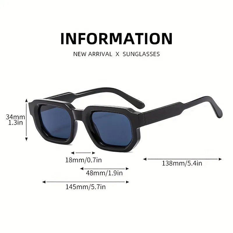 Classic Mens Square Frame Sunglasses Stylish Travel Essential