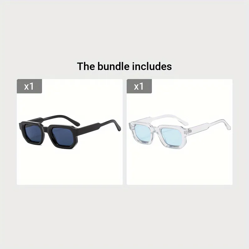 Classic Mens Square Frame Sunglasses Stylish Travel Essential