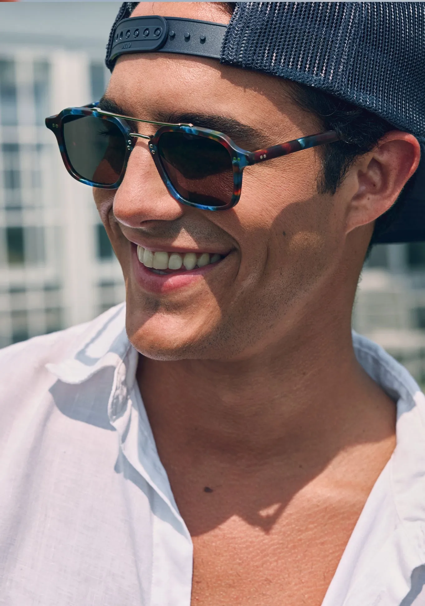 COLTON | Matte Blue Steel Silver Polarized