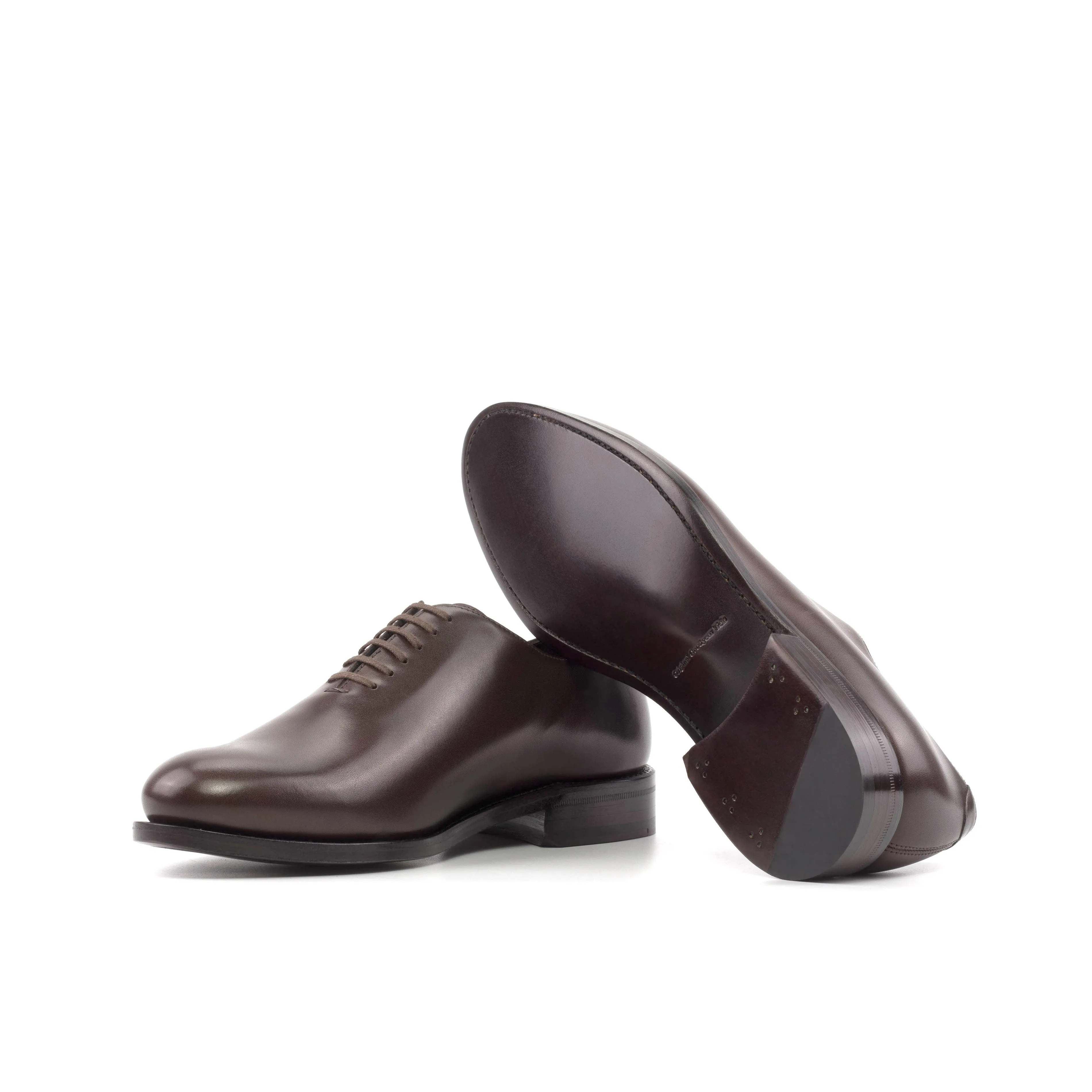 DapperFam Giuliano in Dark Brown Men's Italian Leather Whole Cut