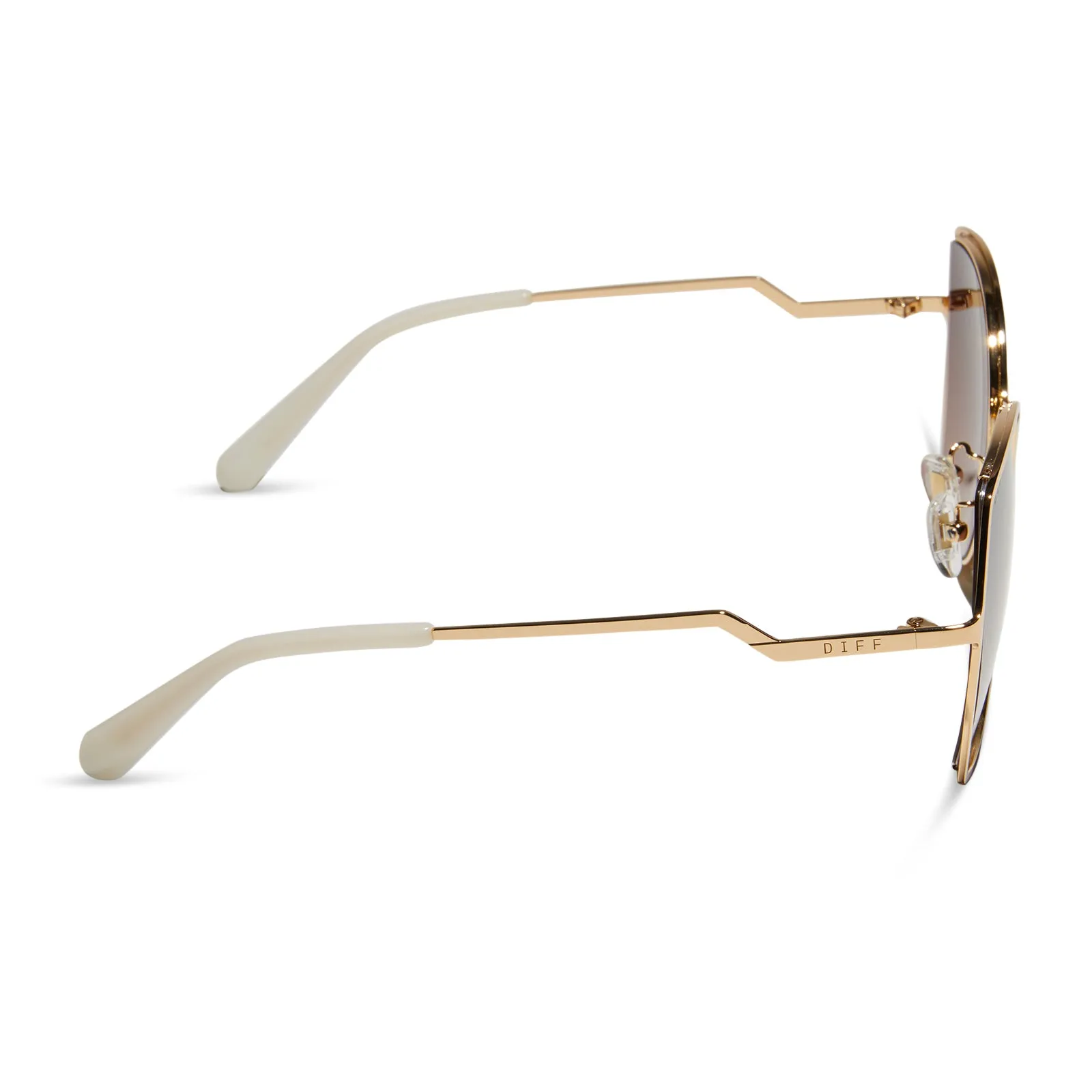 DONNA III - MERINGUE   BROWN GRADIENT FLASH SUNGLASSES