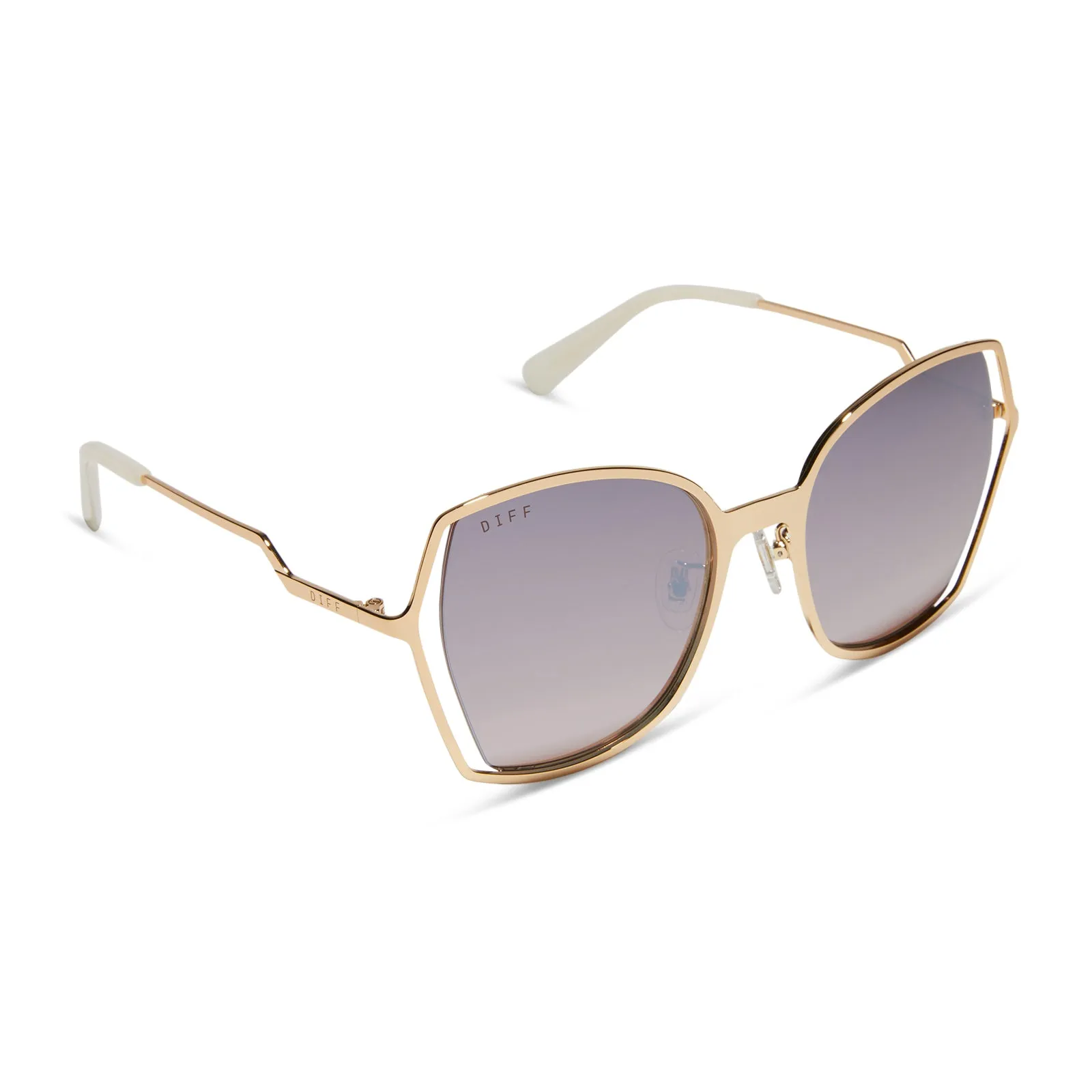 DONNA III - MERINGUE   BROWN GRADIENT FLASH SUNGLASSES