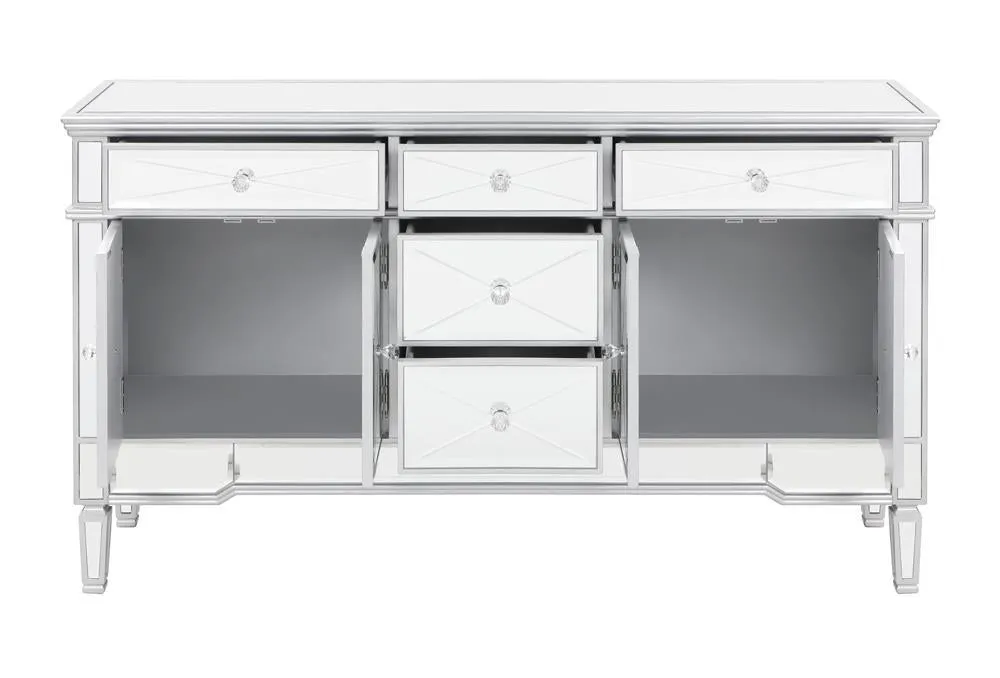 Duchess 5-drawer Accent Cabinet Silver