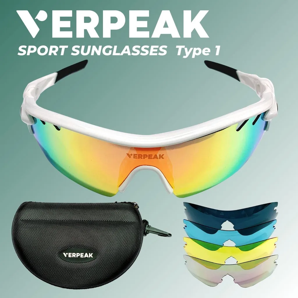 Durable Sport Sunglasses, 5 Lenses, UV400 - VERPEAK