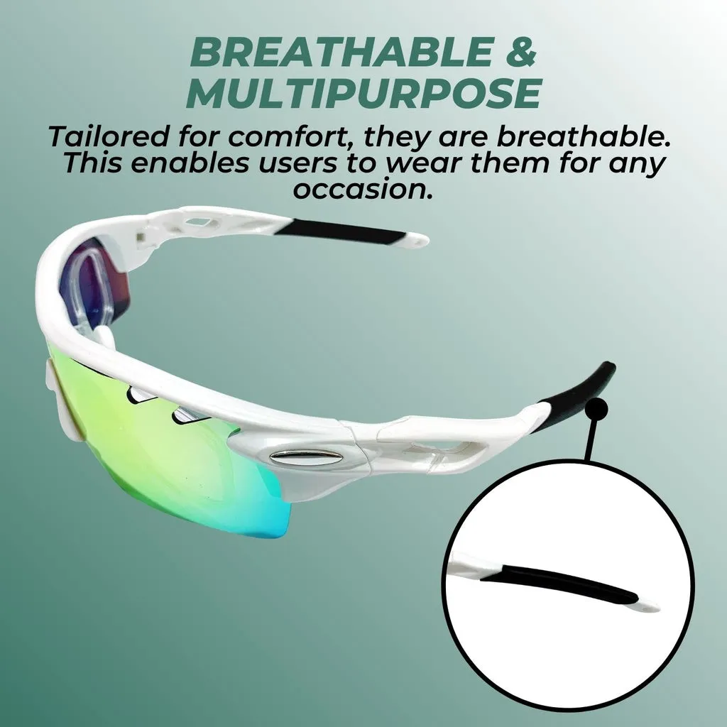 Durable Sport Sunglasses, 5 Lenses, UV400 - VERPEAK