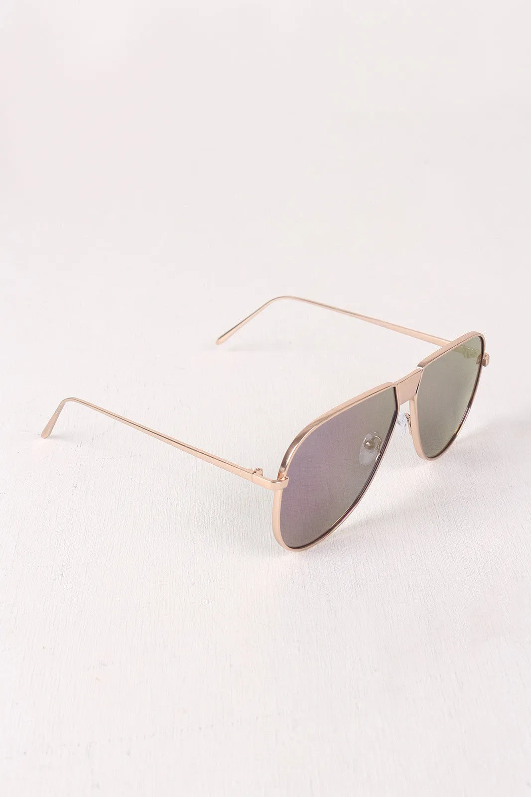 Fresh Mirrored Lens Aviator Sunglasses