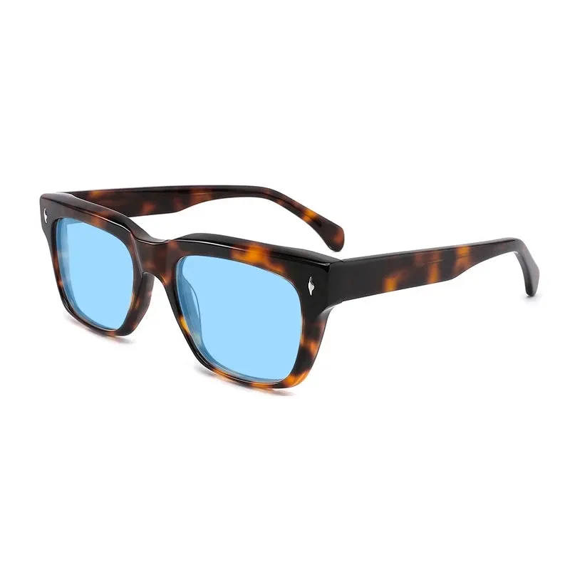 Gatenac Unisex Full Rim Square Polarized Acetate Sunglasses Mo15