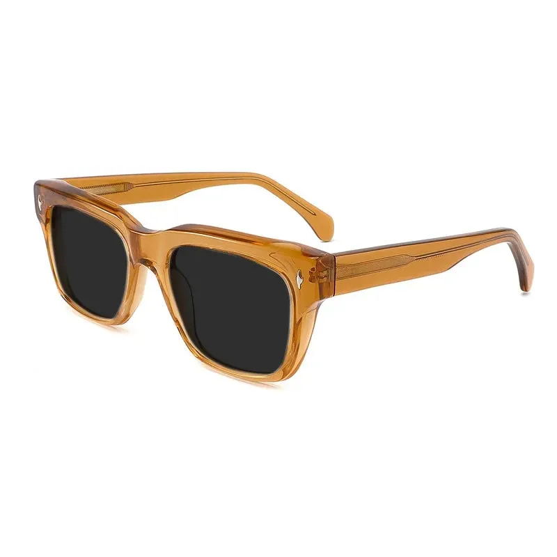 Gatenac Unisex Full Rim Square Polarized Acetate Sunglasses Mo15
