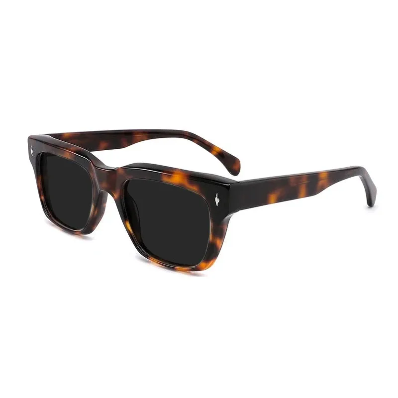 Gatenac Unisex Full Rim Square Polarized Acetate Sunglasses Mo15