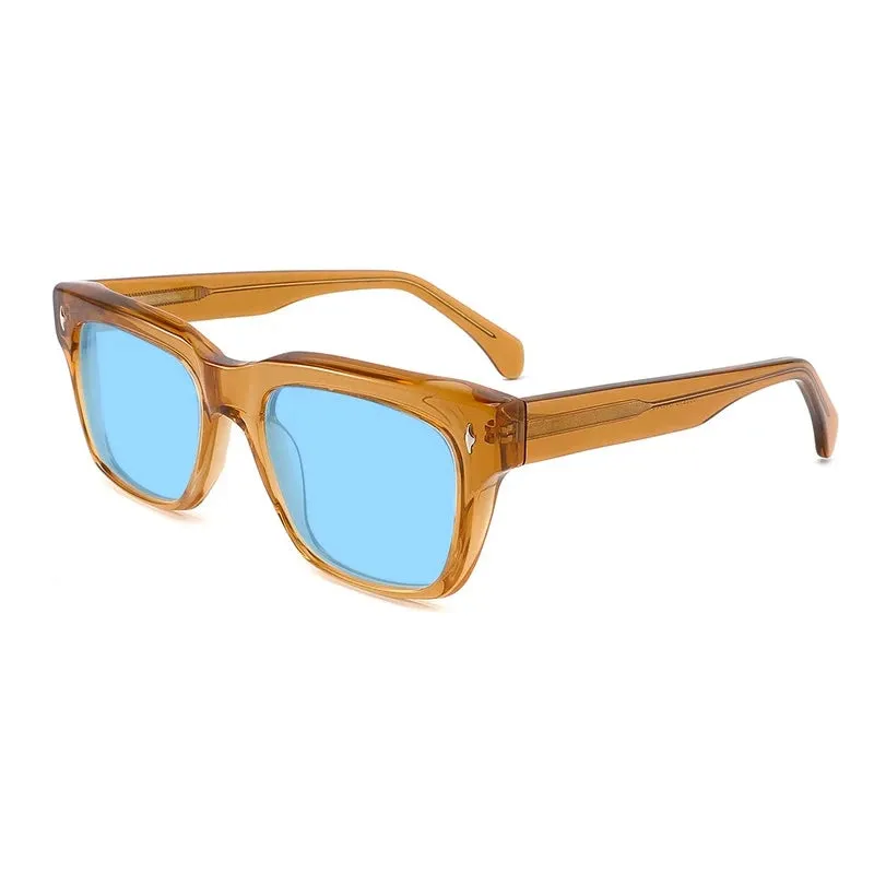 Gatenac Unisex Full Rim Square Polarized Acetate Sunglasses Mo15