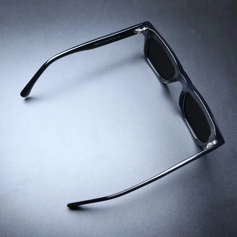 Gatenac Unisex Full Rim Square Polarized Acetate Sunglasses Mo15