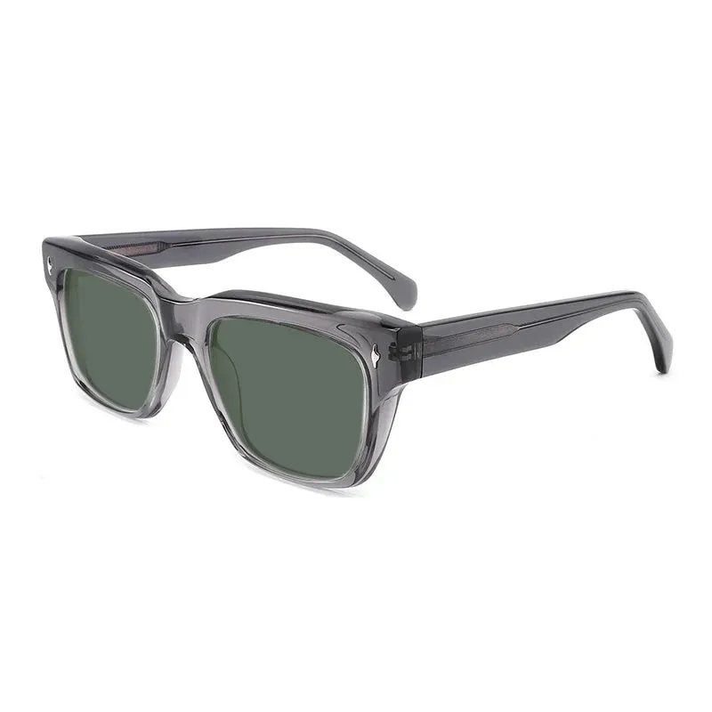 Gatenac Unisex Full Rim Square Polarized Acetate Sunglasses Mo15