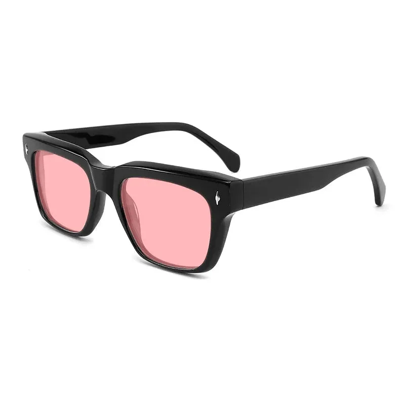 Gatenac Unisex Full Rim Square Polarized Acetate Sunglasses Mo15