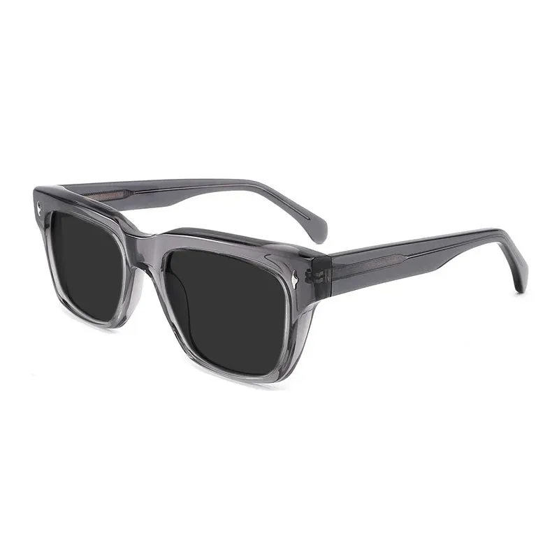 Gatenac Unisex Full Rim Square Polarized Acetate Sunglasses Mo15