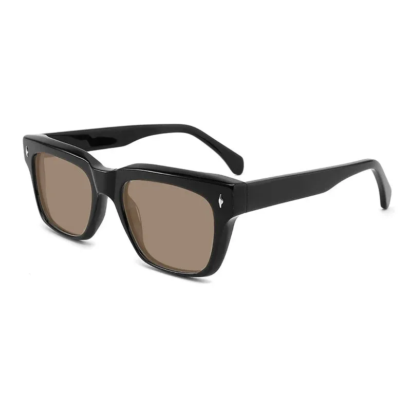 Gatenac Unisex Full Rim Square Polarized Acetate Sunglasses Mo15