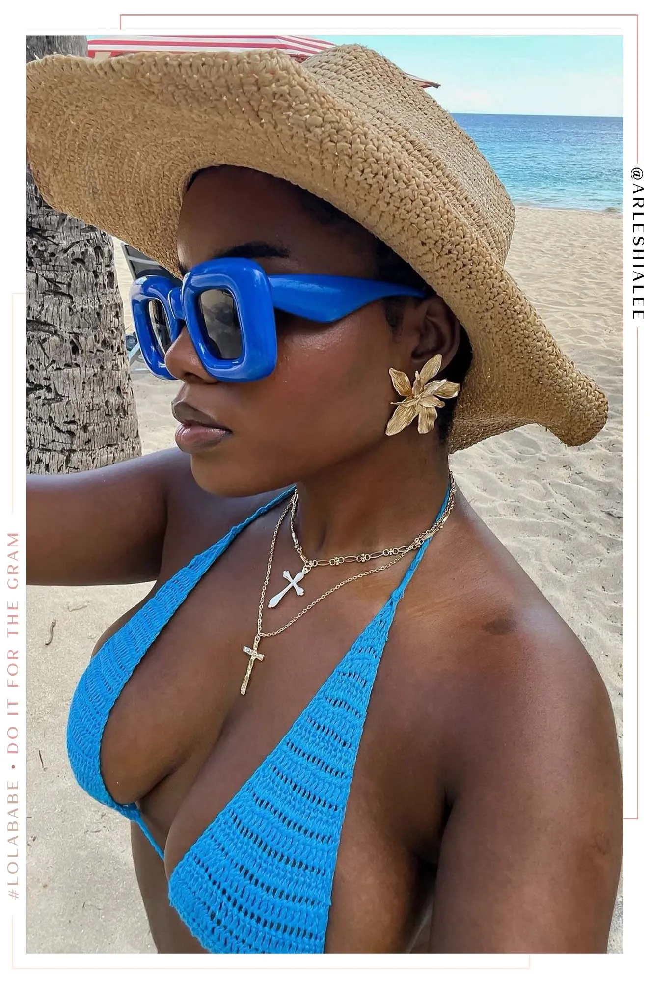 Happy Days Oversized Sunglasses - Blue